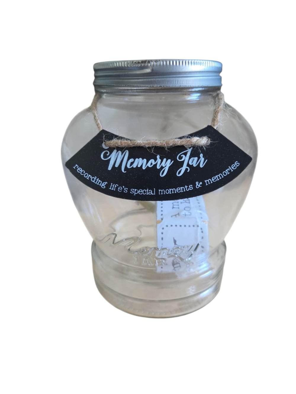 Memory Jar with Silver Lid - Blank Brand